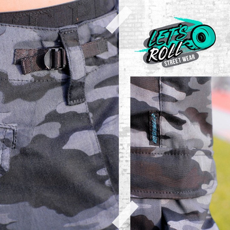 Let’s Roll streetwear camo cargos