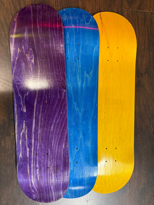 Quincy POPSICLE Blank Skate board Decks assorted sizes