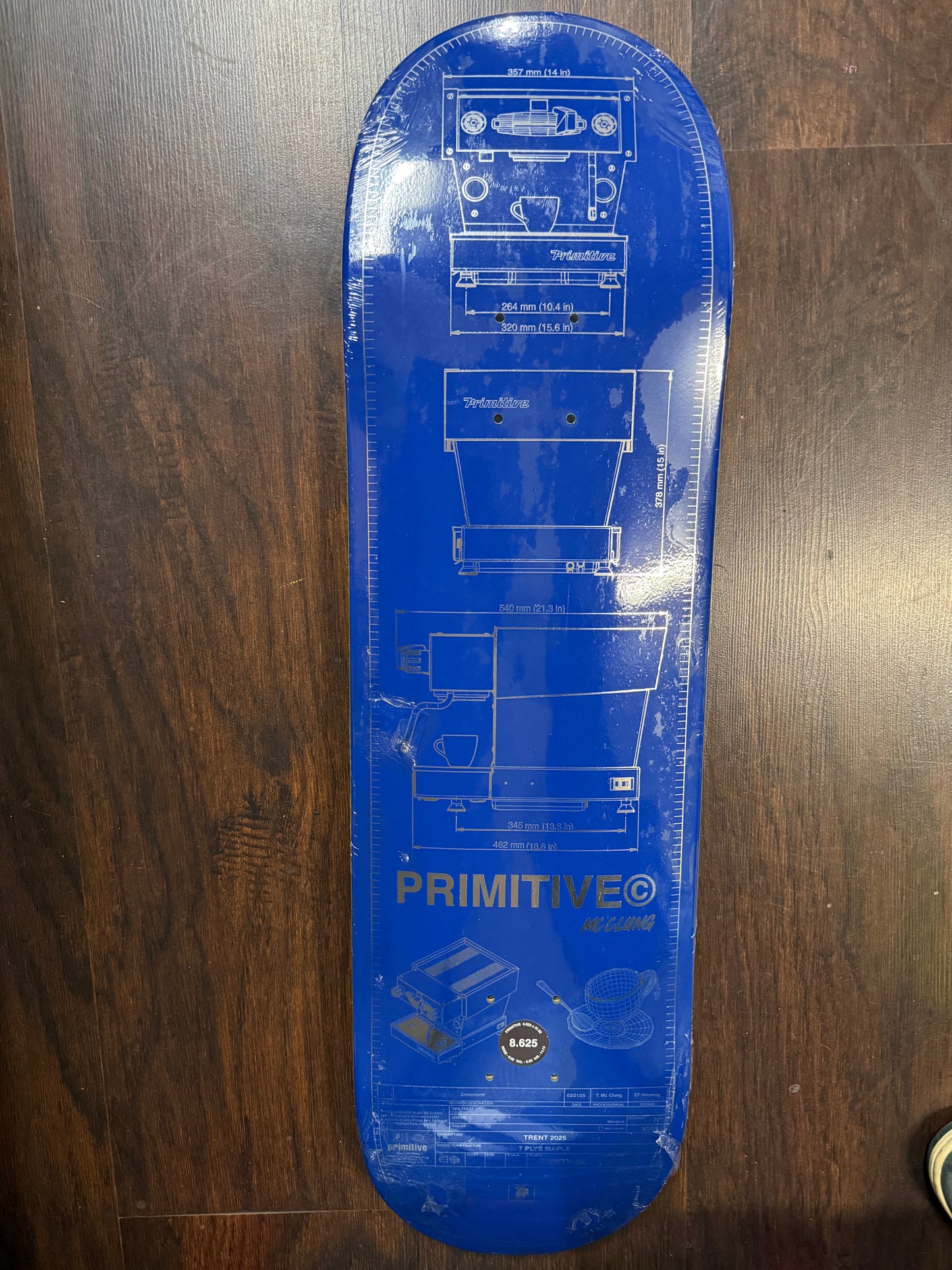 Primitive MCCLUNG Double Shot skateboard deck 8.62