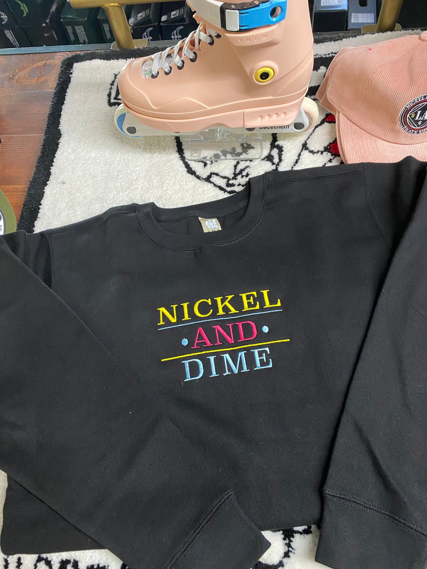 Nickel and Dime Skate Shop Blader Years crew neck sweater