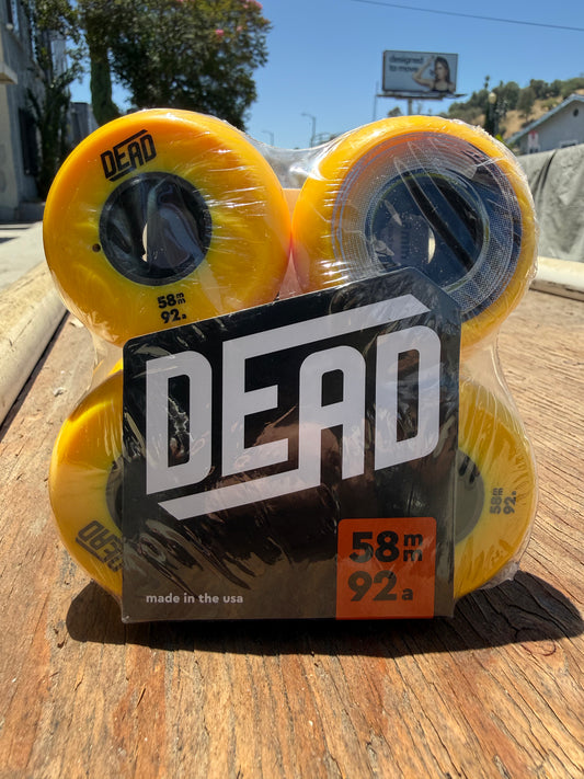 Dead Yellow Team inline skate wheels 58mm 92a