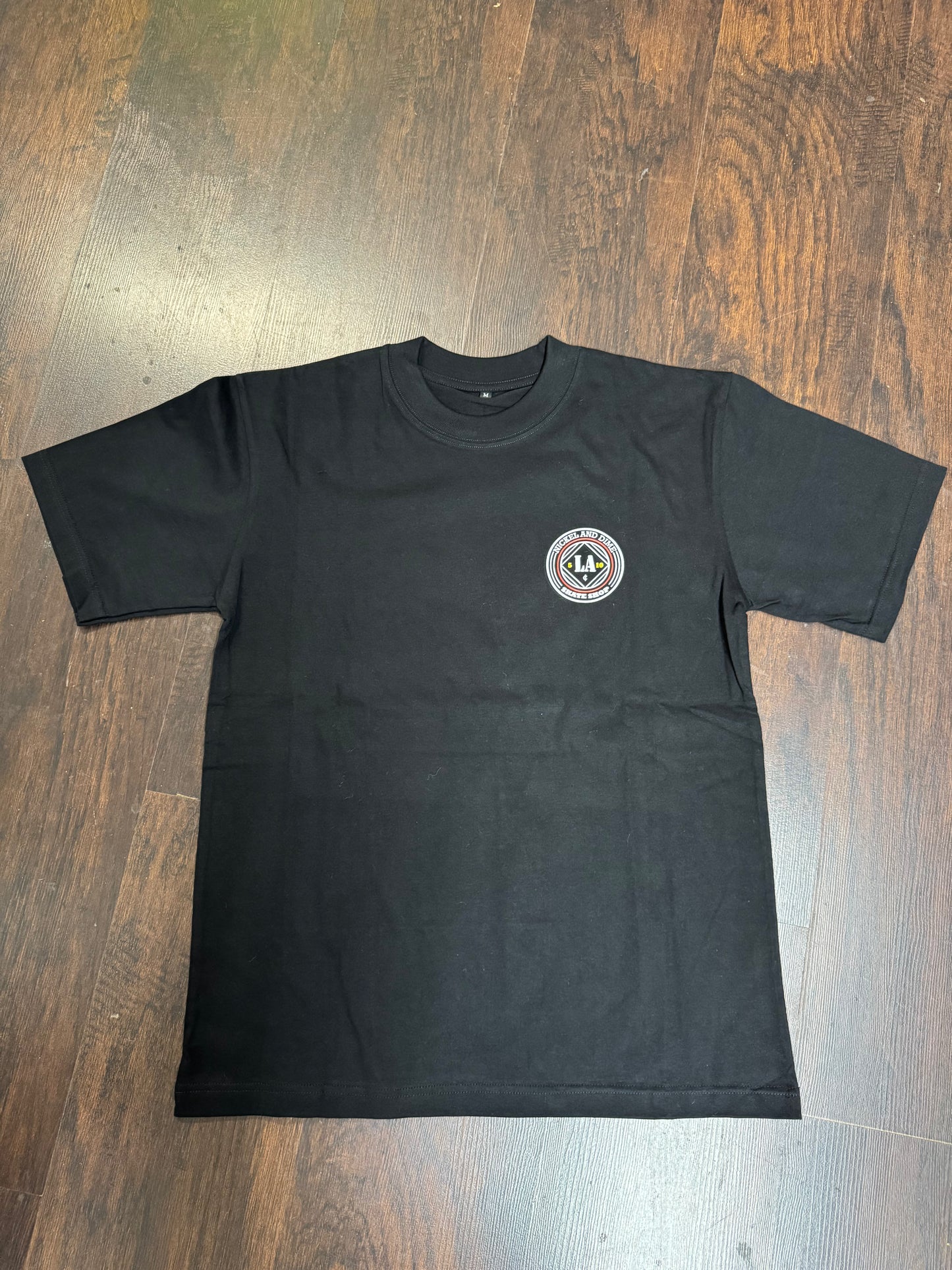 Nickel And Dime Skate Shop  (front and back Black )OG logo shirt