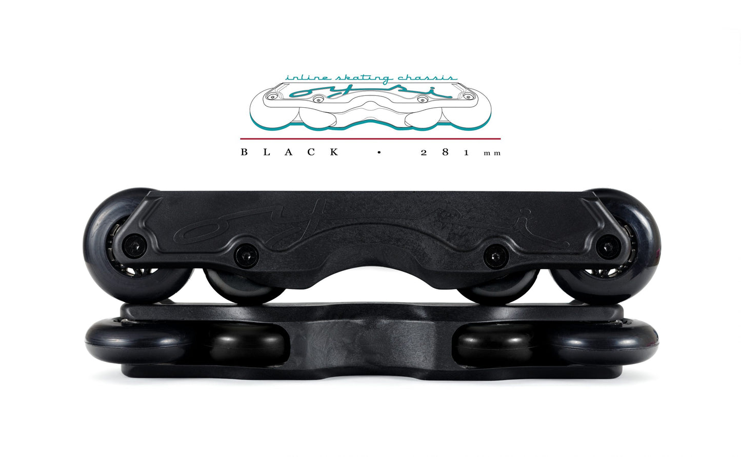 Oysi 281mm inline skate frames (Black)
