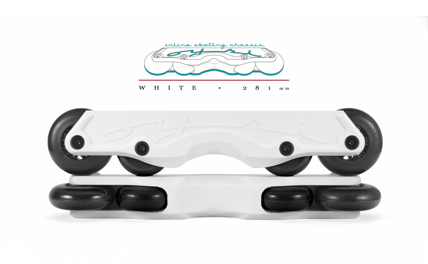 Oysi  281mm inline skate frames (white)