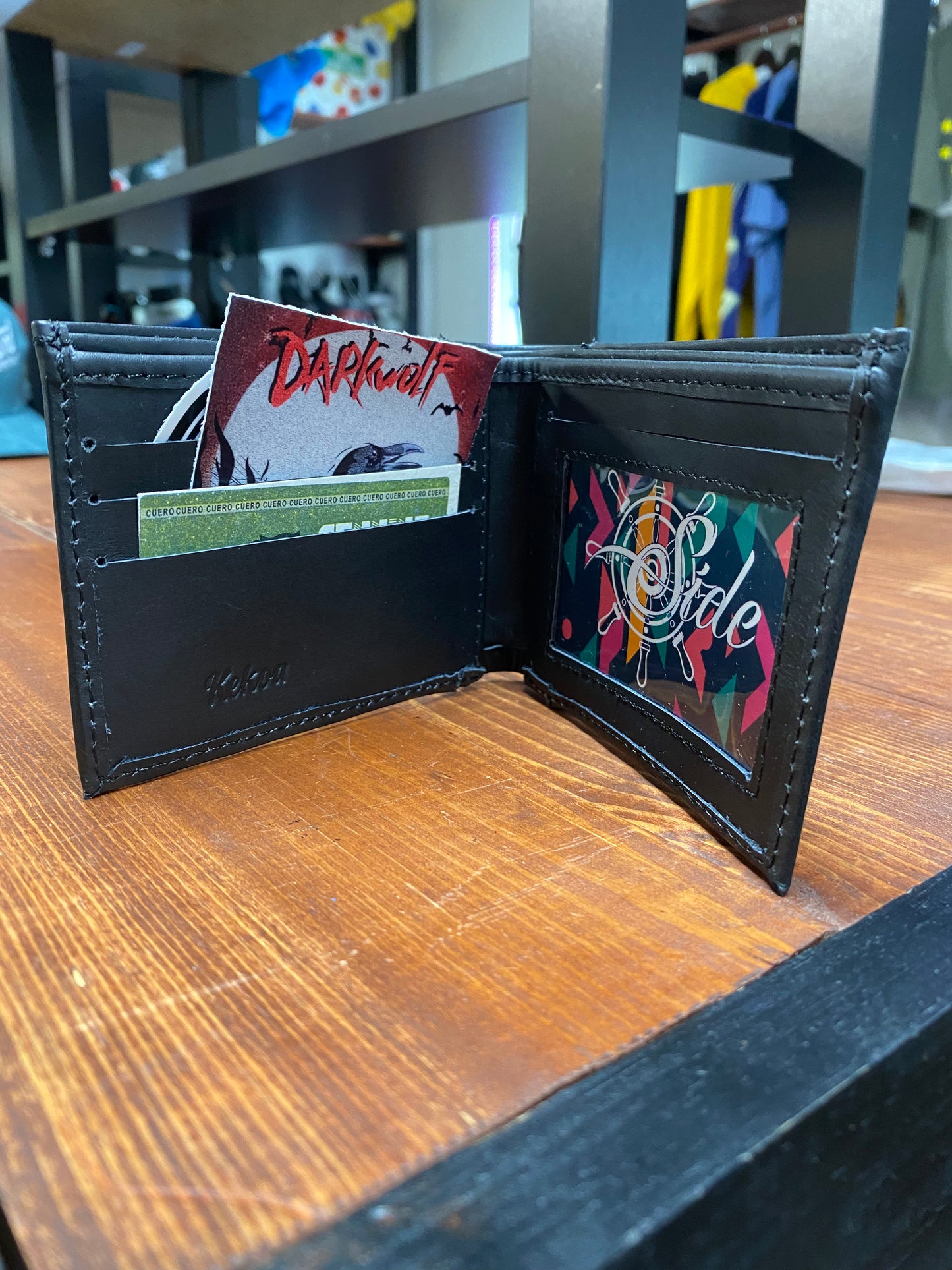 Kekoa Bogota Rollerblade stamped leather wallet