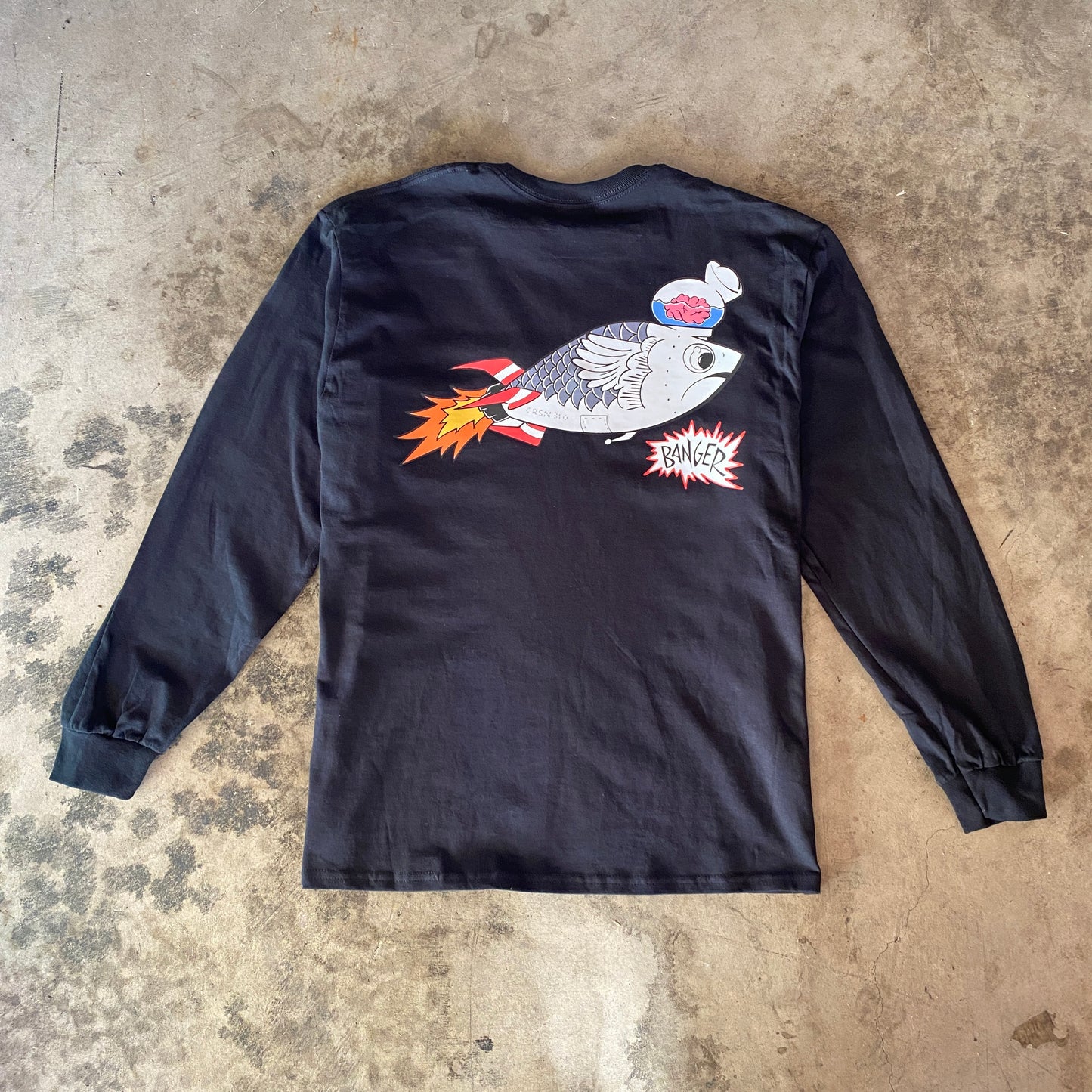 Rollerbanger Rocket Fish Brain long sleeve shirt