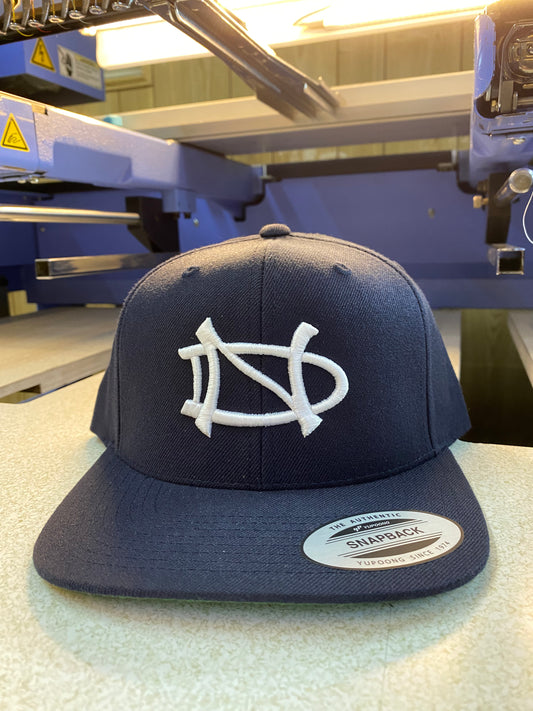 Nickel and Dime (NavyBlue) Team Puff Logo snap back hat