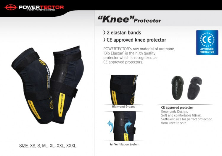 Powertector  spandex knee pads